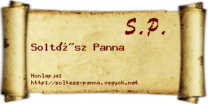 Soltész Panna névjegykártya